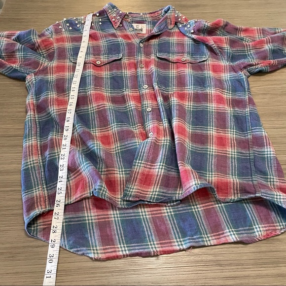 SOLD Furst of a Kind Blue Studded Button Down - Picture 11 of 11